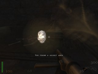 view of a spooky treasure skull in the secret room